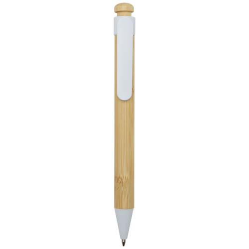 Rattan Bamboo And Recycled Plastic Ballpoint Pen (black Ink)