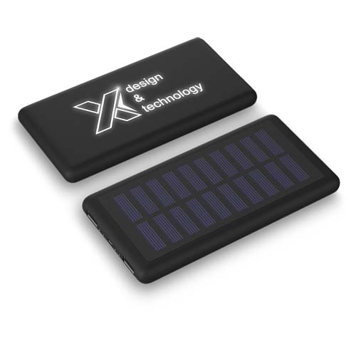 P30 8000 Mah Light-up Solar Power Bank